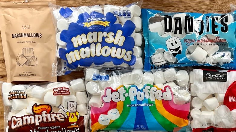 several popular brands of marshmallows