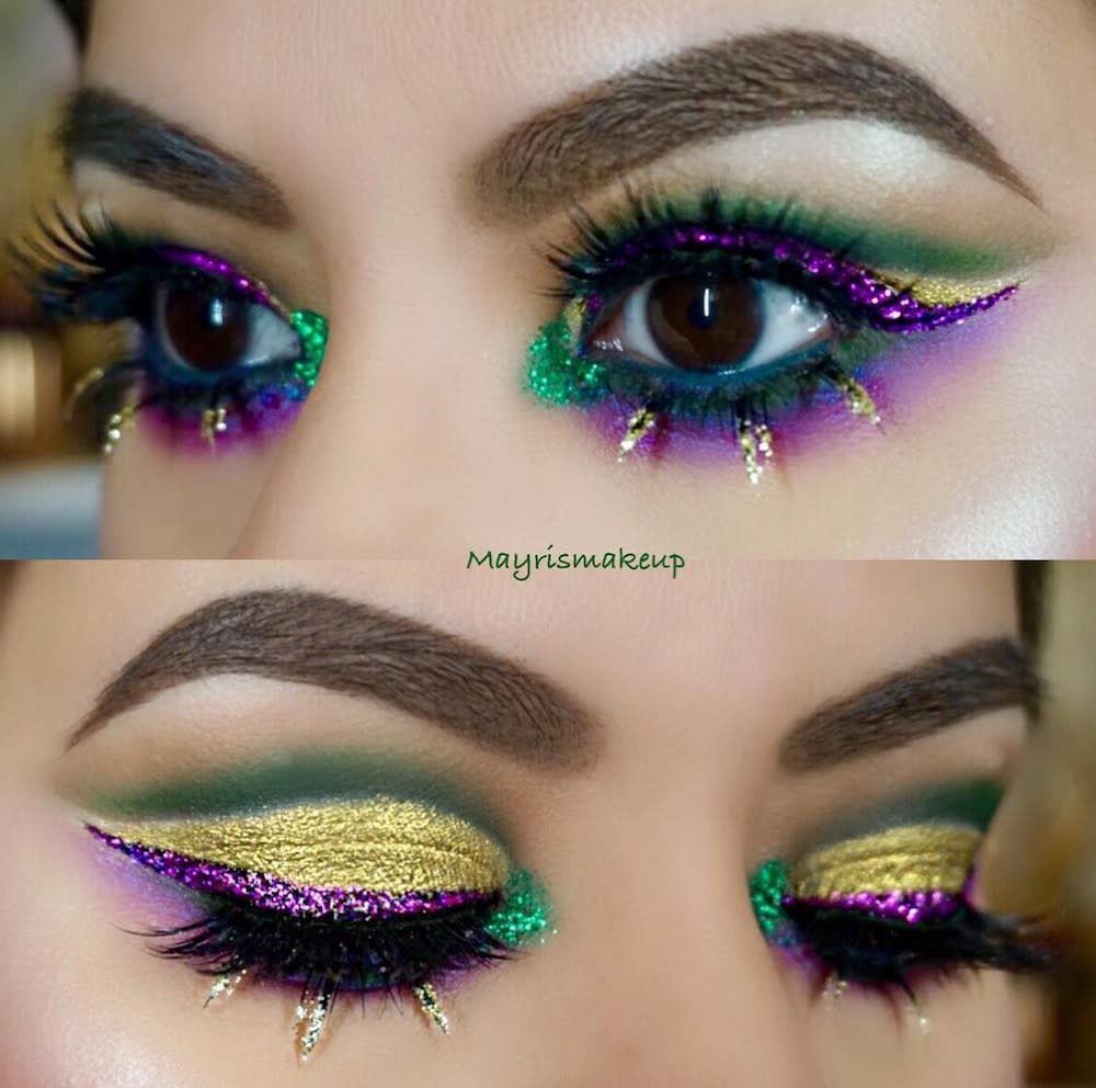 Colorful Eyeshadow Tutorial. Step by step pictures to complete this fun  makeup look. #makeuptutorial