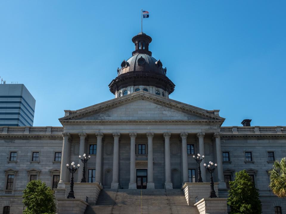 An exterior view of the South Carolina State House, Columbia