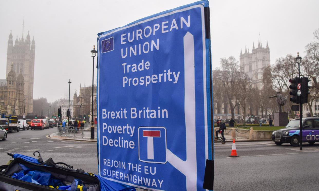 <span>‘The problem for Brexiters is that even if their project could deliver the sunlit uplands promised, it would take many years to get there.’</span><span>Photograph: Vuk Valcic/Zuma Press/Rex/Shutterstock</span>