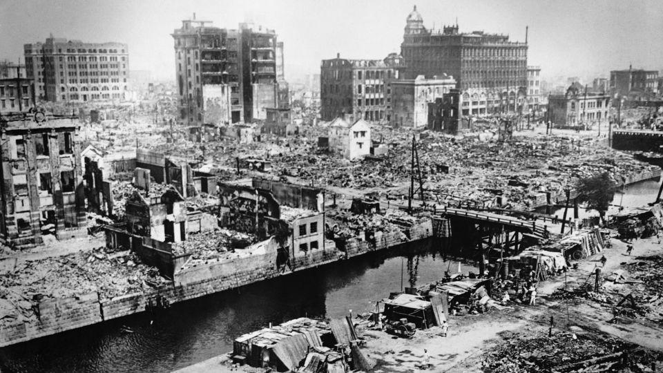 Tokyo was left in ruins following the Great Kanto earthquake of 1923. - Hulton Deutsch/Corbis/Getty Images