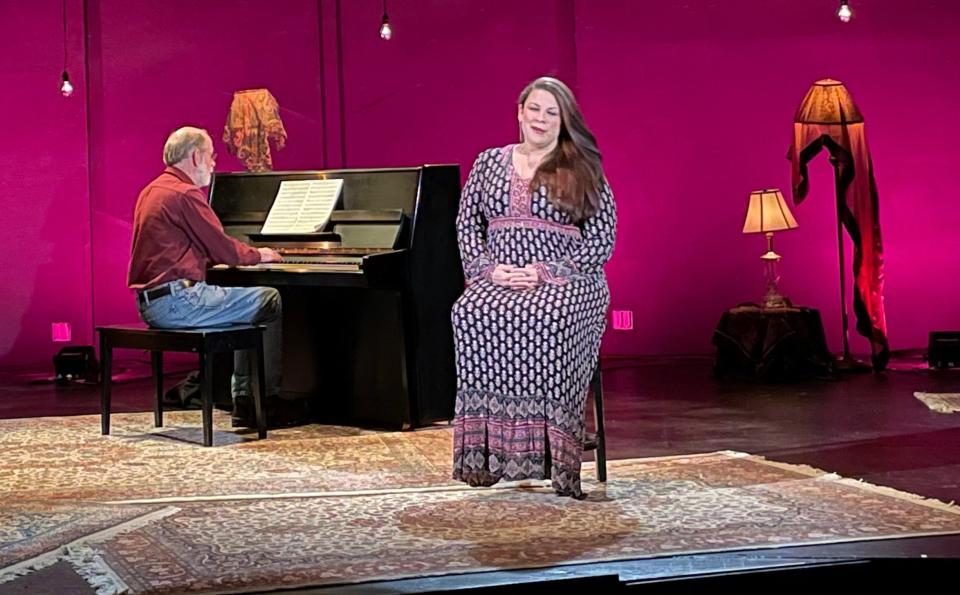 In this file photo, musical director Bob Wilder, left, accompanies Trish LaRose for Carole King's "Way Over Yonder" in Cape Rep Theatre's "The Vinyl Sessions." LaRose is performing her autobiographical show, "Come On-A My House through Nov. 12.