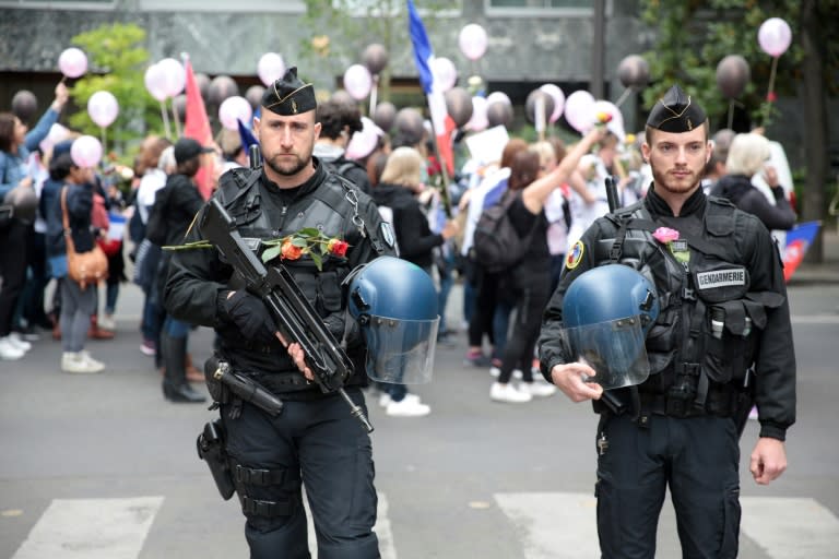 Around 50,000 police and 7,000 soldiers will be deployed to protect voters in France's presidential election, with the contingent boosted in Paris after the shooting there