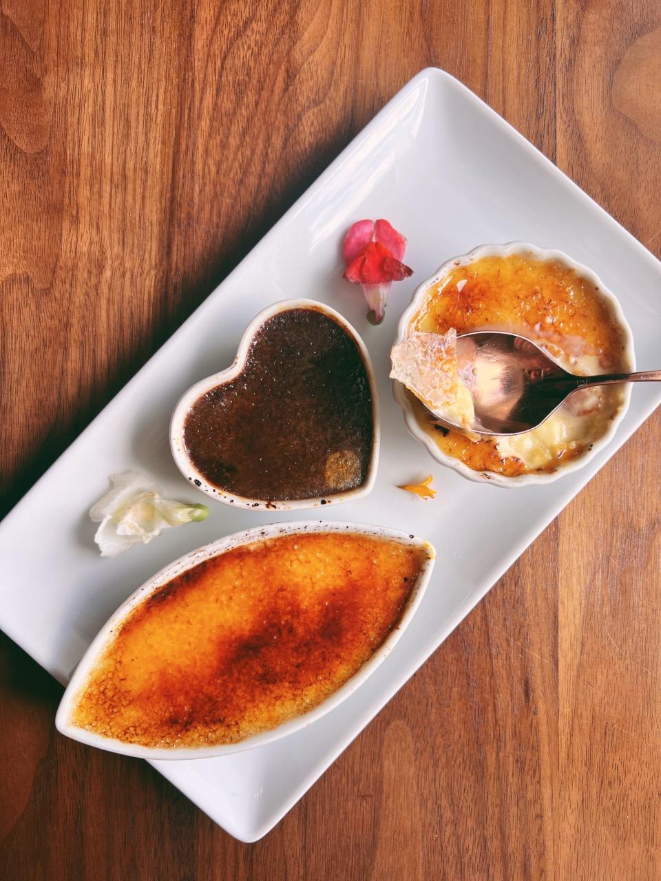 Agapi's Creme Brulee Flight allows you to try three different homemade flavors of creme brulee, including a rotating chef's special.