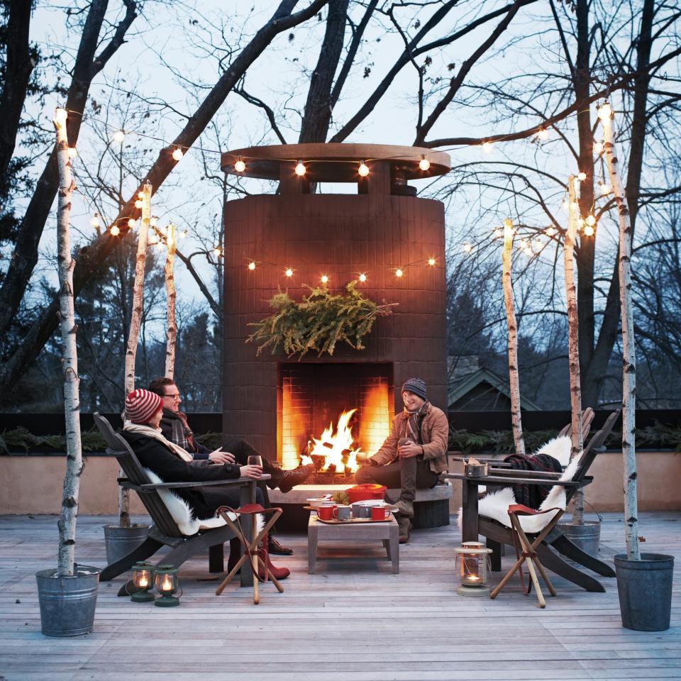 people enjoying outdoor space in the winter