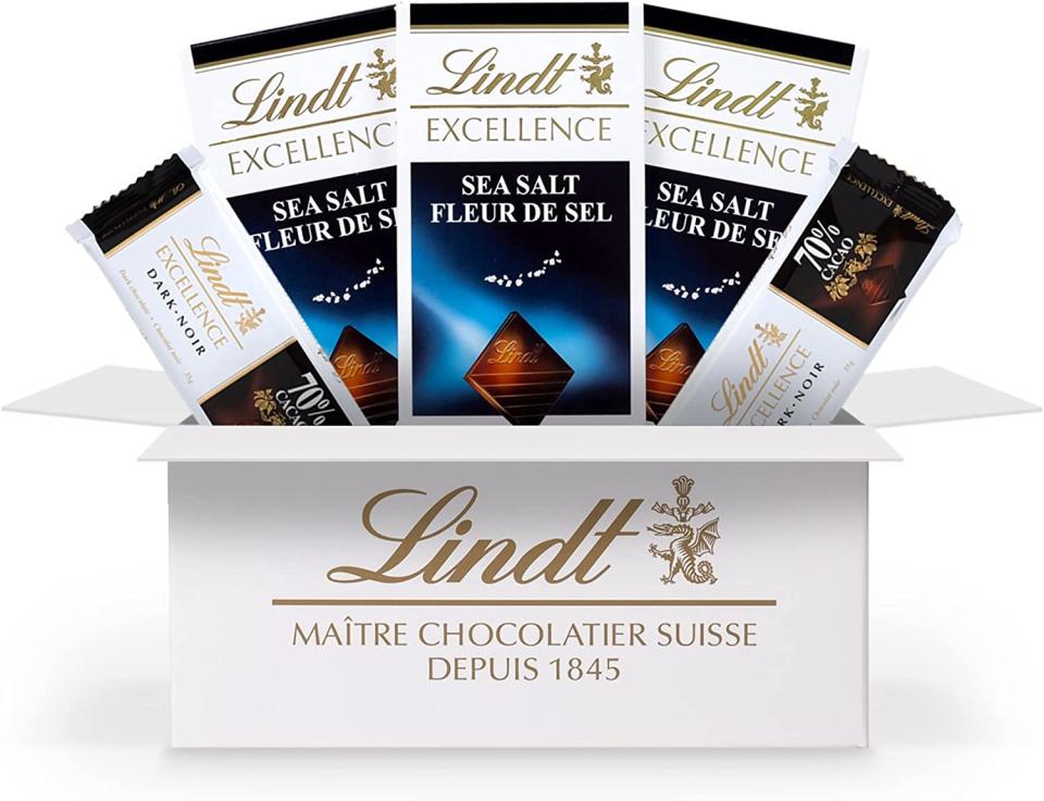 Lindt Excellence Dark Chocolate Bar Variety Pack. Image via Amazon.