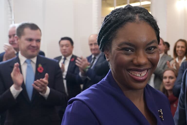 Kemi Badenoch tras ser elegida como la nueva líder del Partido Conservador