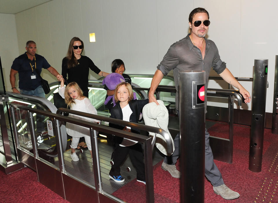 Brad Pitt, Angelina Jolie and their children