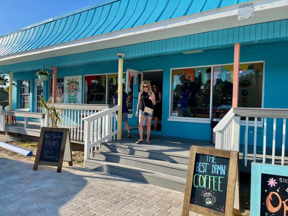 The Magic Bus is located on the east end of Sanibel Island.