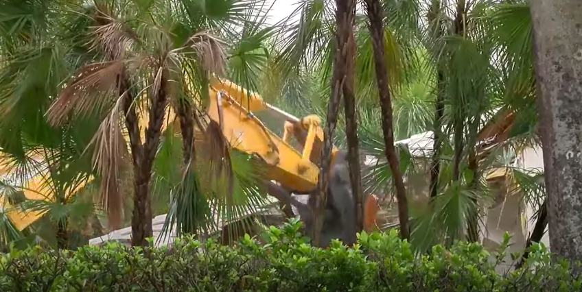 Demolition crews have begun pulling down the South Florida mansion once owned by the convicted sex offenderWPTV News - FL Palm Beaches and Treasure Coast, YouTube Channel