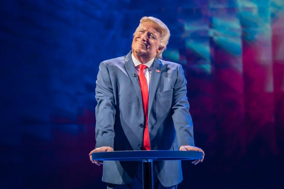 Bertie Carvel as Donald Trump in The 47th (Marc Brenner)