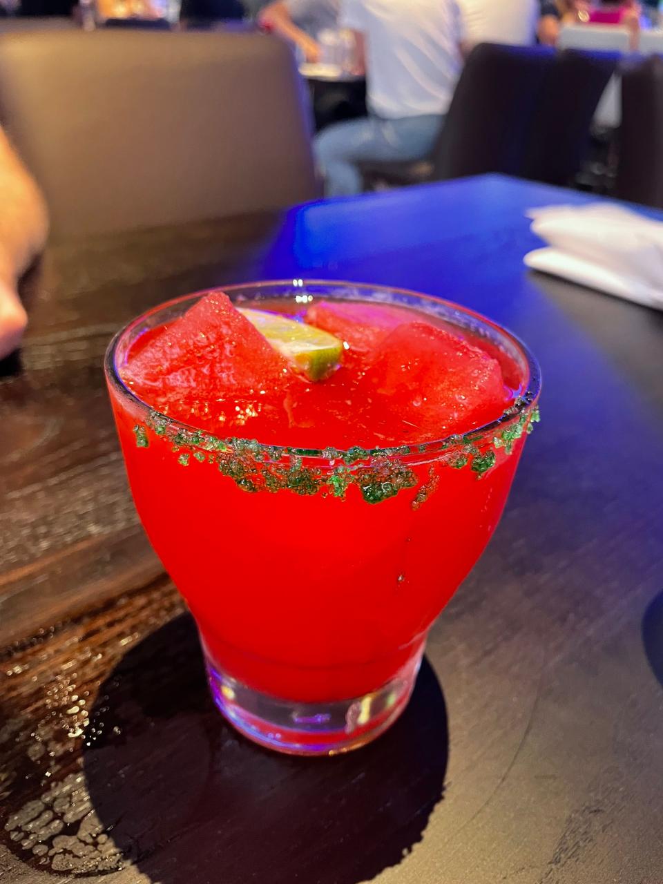 The strawberry watermelon margarita at Dave & Buster's.
