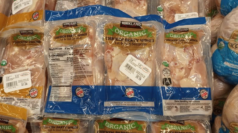 fresh kirkland chicken wings packaged