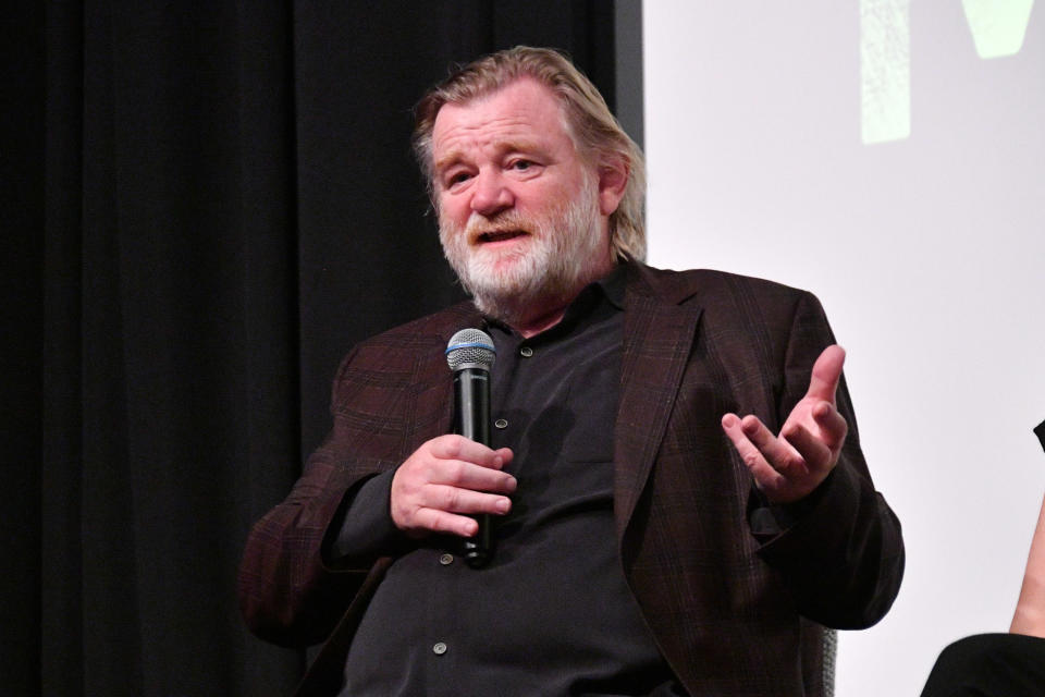 Brendan Gleeson participates in a panel discussion during a first look screening of 'Mr. Mercedes' S2 on August 8, 2018. (Photo by Dia Dipasupil/Getty Images for Entertainment Weekly)