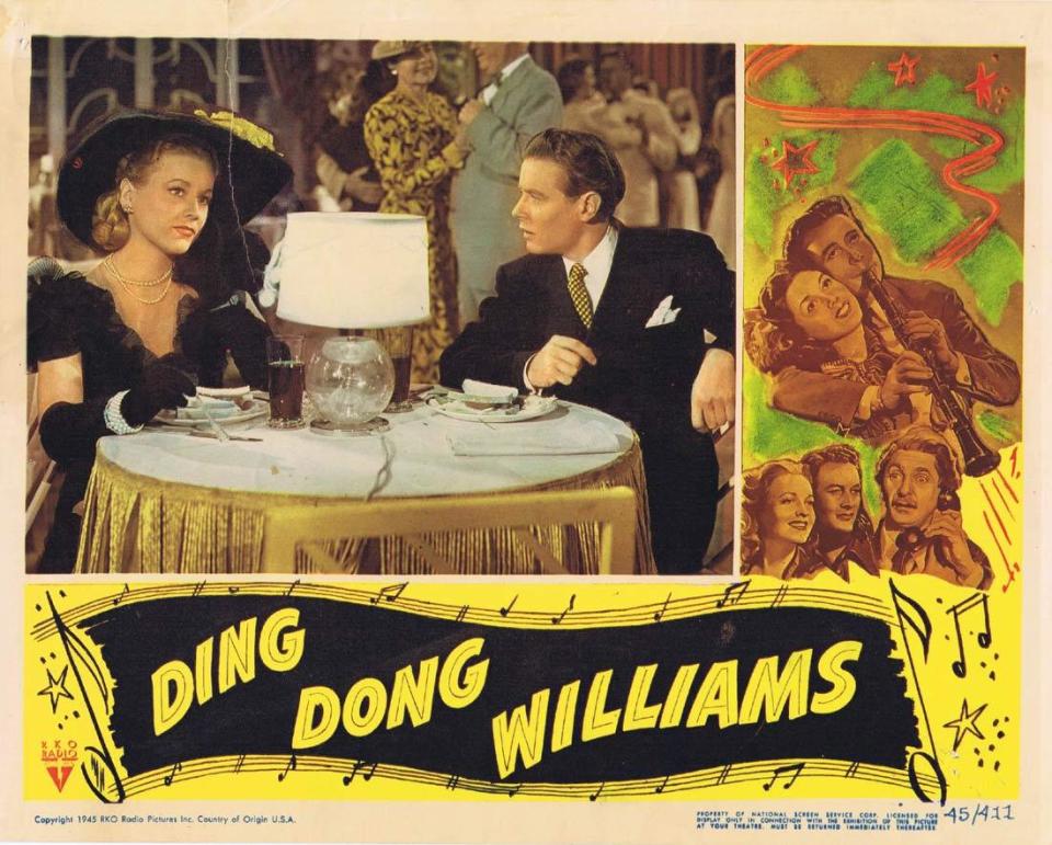 Fall River native Glen Vernon starred in a 1945 comedy called "Ding Dong Williams" as a jazz clarinet player.