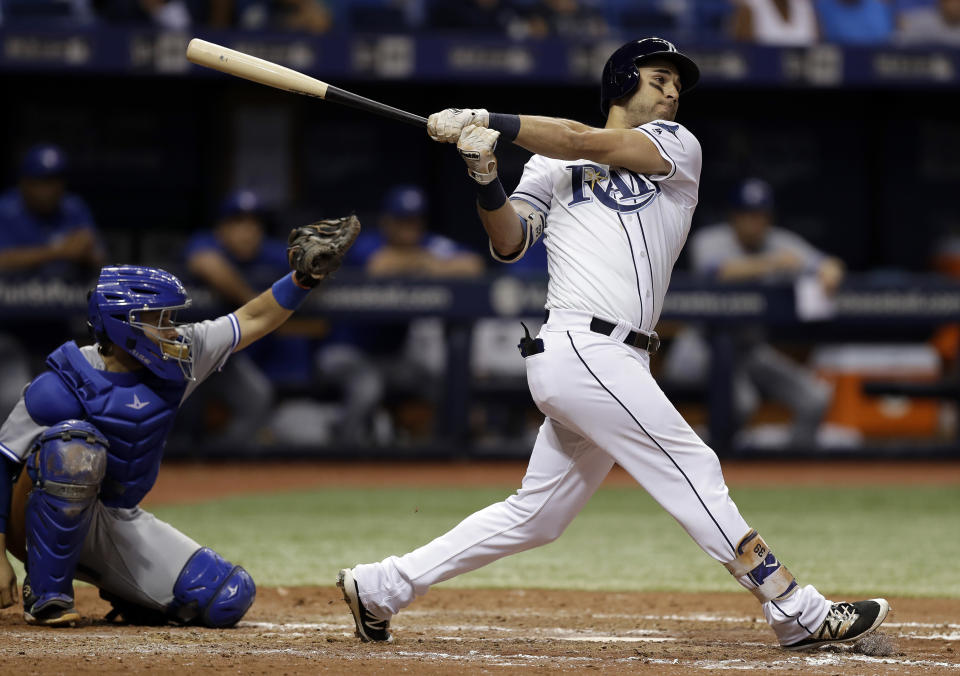 Kevin Kiermaier is back in the swing of things (AP Photo/Chris O’Meara)