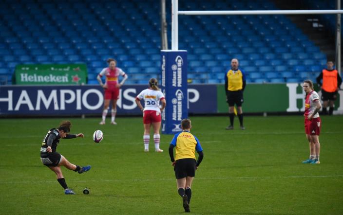 Patricia Garcia wins it for Exeter with the last kick of the match - GETTY IMAGES
