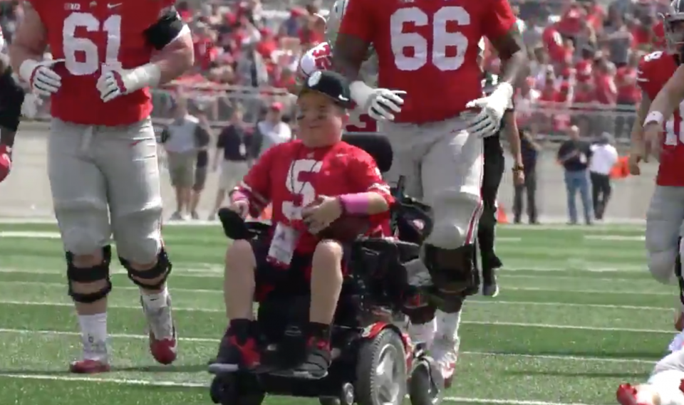 Jacob Jarvis gave the Scarlet team a 38-31 win. (Ohio State football)