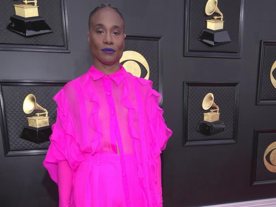 billy porter arrives on the 2022 grammys red carpet