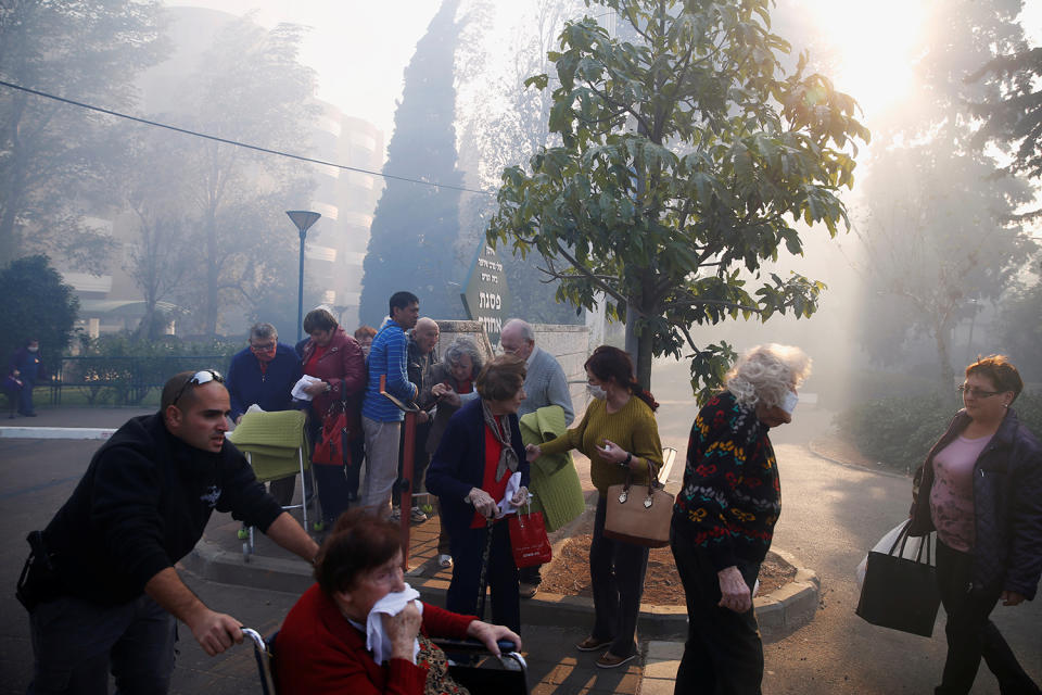 Massive wildfires tear across Israel