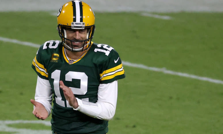 Green Bay Packers quarterback Aaron Rodgers against Philadelphia.