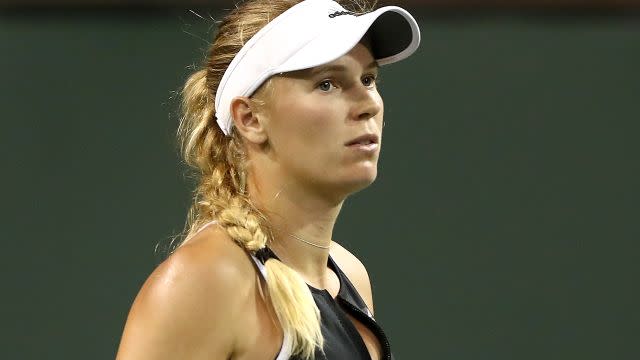 Wozniacki in Miami. Image: Getty