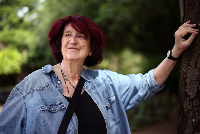 Roz Kaveney, 73, activist, novelist and trans woman who transitioned over 40 years ago, poses in east London