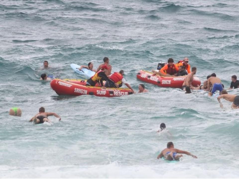 The mass rescue at Maroubra Beach occurred late on Sunday afternoon