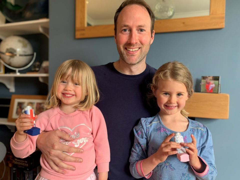 York Press: Will with his own daughters, Ellaria, six, and Emeline, four
