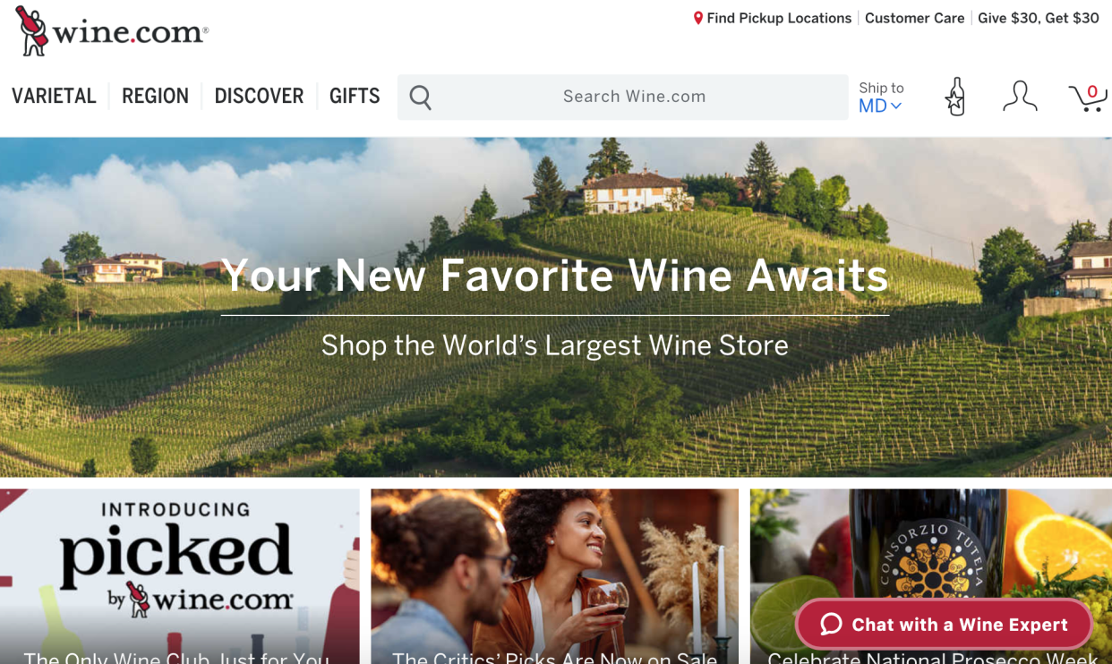 Wine.com | Best Overall Online Wine Store