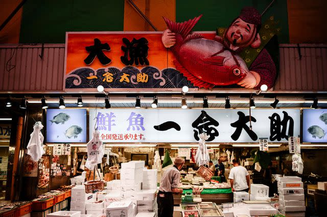 <p>Nanno Betts</p> The historic Omicho Market is the place to sample the freshest seafood at the myriad food stalls and restaurants.