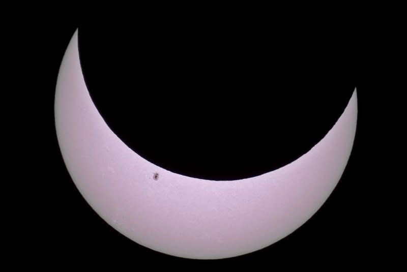 In parts of the U.S. the annular eclipse was visible as a partial eclipse. Photo by Bob Strong/UPI