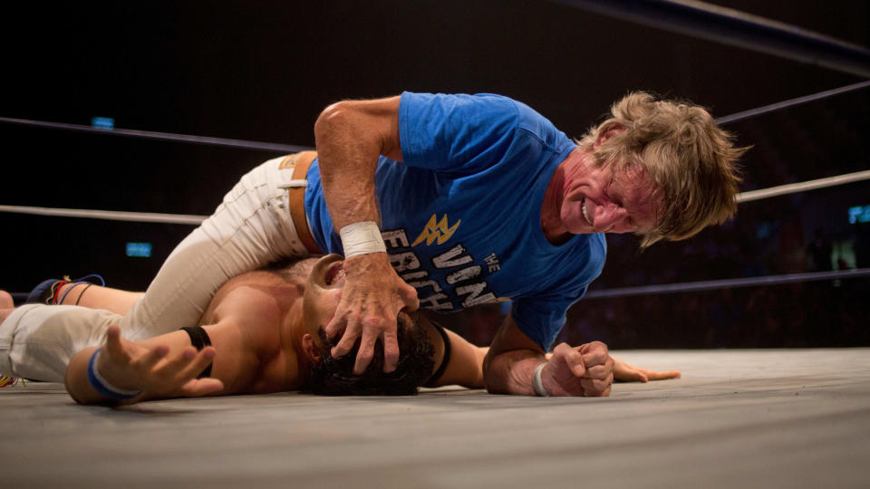 The real Kevin Von Erich still makes sporadic appearances at wrestling events. (AP Photo/Alamy)