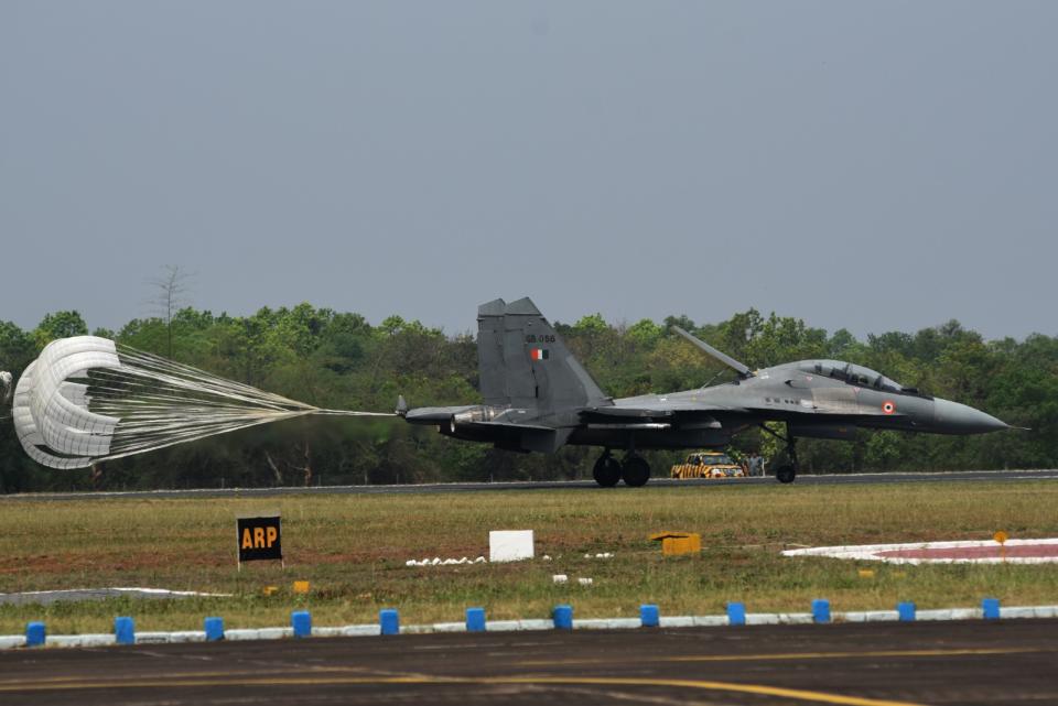 2023年4月24日，美國與印度舉行「印度對抗」（Cope India）聯合軍演，印度卡萊昆達空軍基地（Kalaikunda）的蘇愷-30戰機。路透社