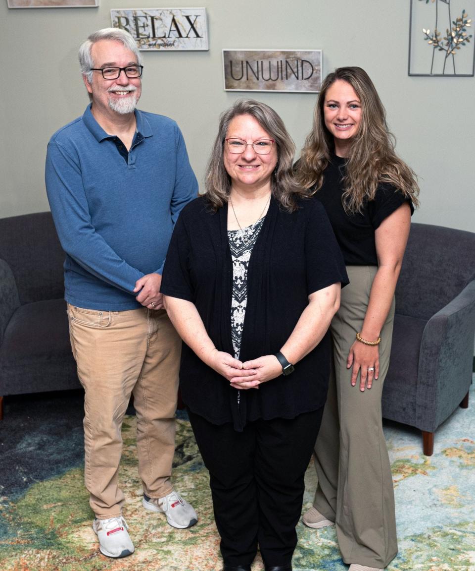 From left: Roane State Counselor Jeff Snell, Dean of Students Lisa Steffensen, and Counselor Elizabeth Tarver.