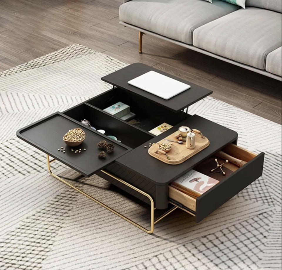 Coffee table with hidden compartments