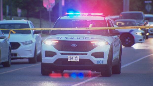 Police say the shooting happened around 7:30 p.m. on Wednesday. The 58-year-old woman who was shot is now listed in stable condition. (CBC - image credit)