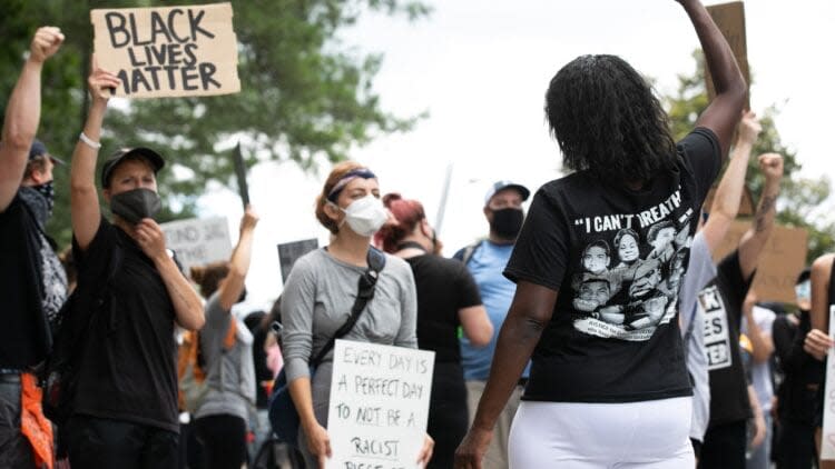 Black Lives Matter Holds Protest Over Recent Police Killings In Stone Mountain, Georgia