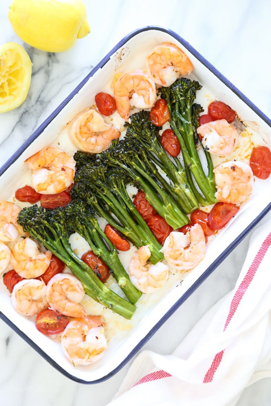 Sheet Pan Shrimp and Broccolini With Tomatoes from Skinnytaste