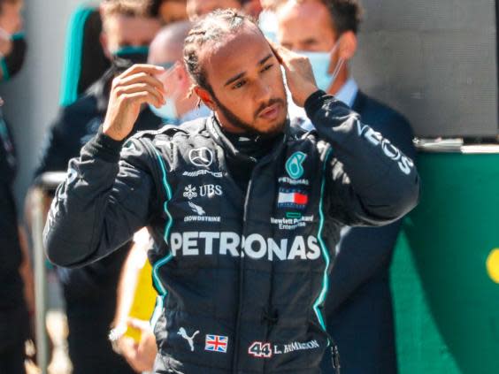 Lewis Hamilton escaped a grid penalty after an investigation (AFP via Getty)