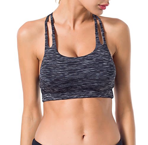 6) QUEENIEKE Light Support Double-T Back Wirefree Sports Bra