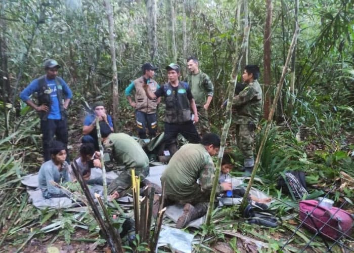 Niños rescatados en Colombia