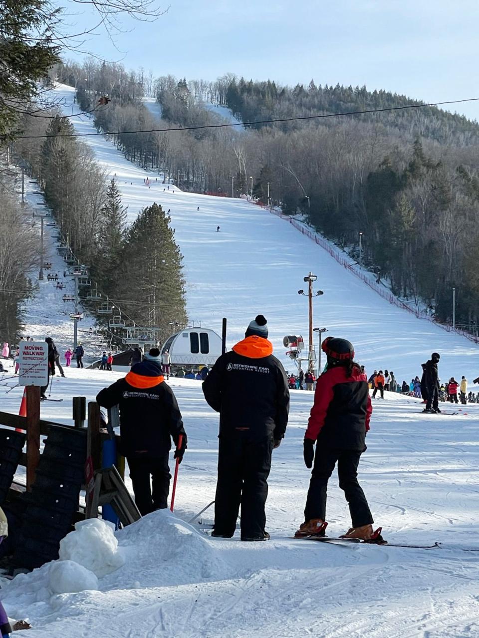 Lift lines were long at Berkshire East on Sunday.