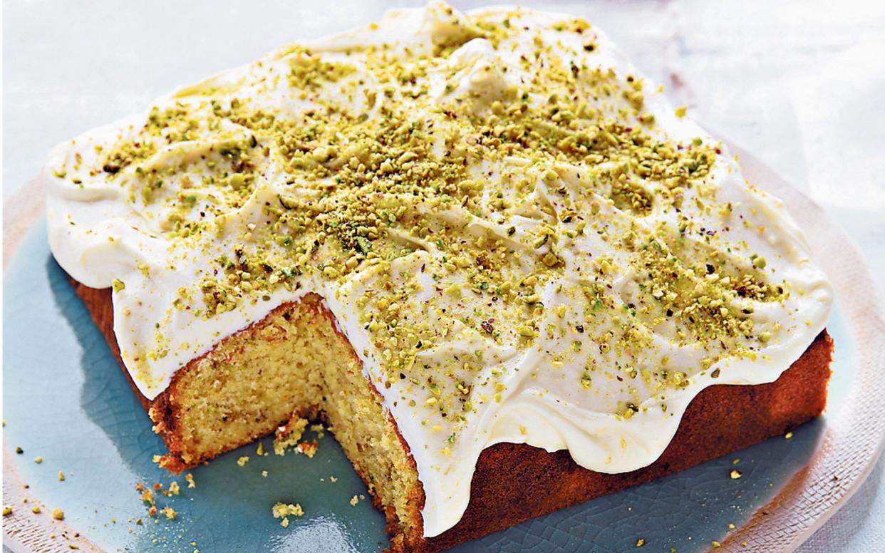 Cream cheese, orange and pistachio are the stars in this delicious cake – perfect with tea - Petrina Tinslay 