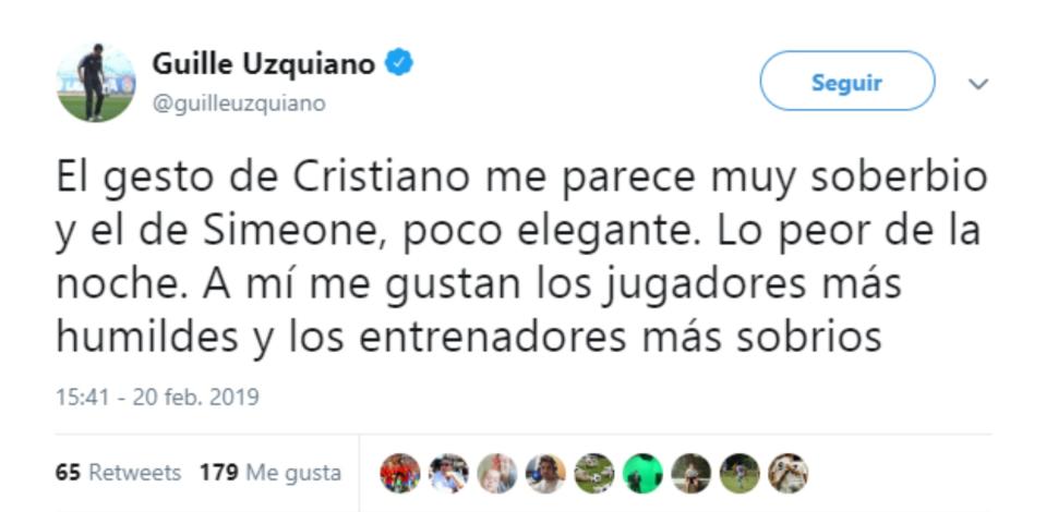 Críticas a Cristiano Ronaldo en Twitter por sus dardos a la afición del Atleti