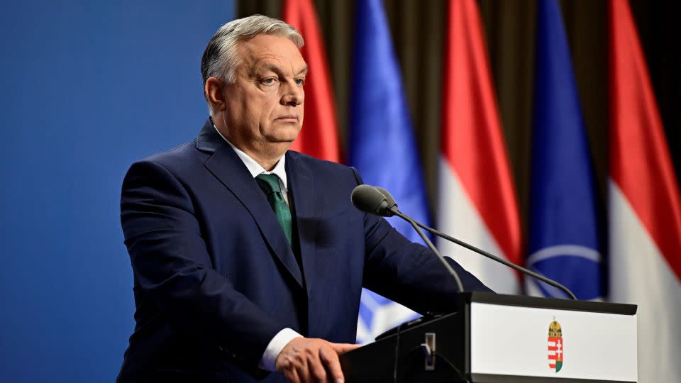 Hungarian Prime Minister Viktor Orban in Budapest on June 12, 2024. - Marton Monus/Reuters