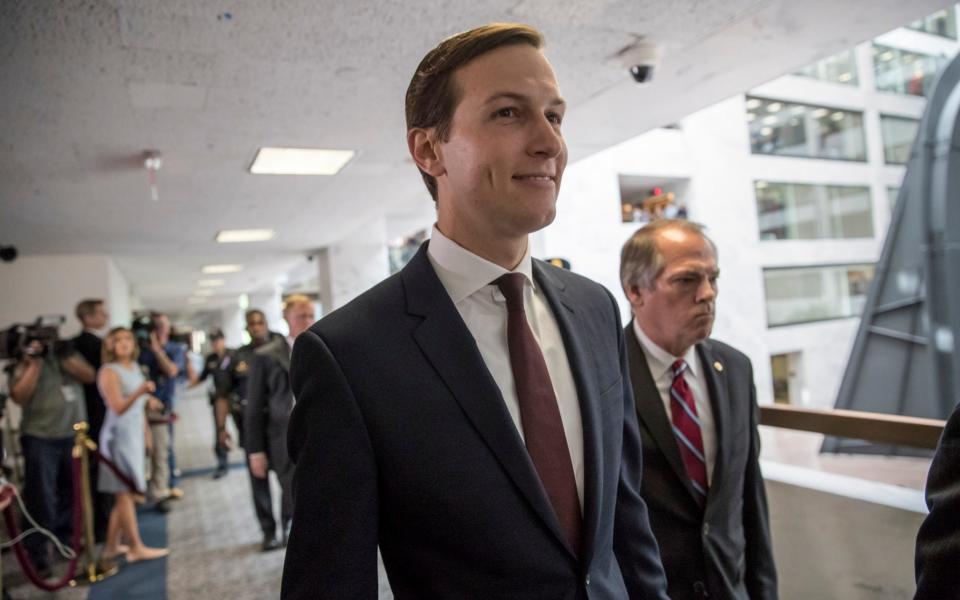 White House senior adviser Jared Kushner arrives on Capitol Hill in Washington - Credit: AP