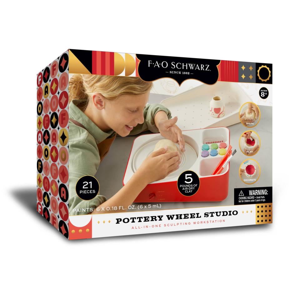 The FAO Schwarz Pottery Wheel All-In-One Studio is among the offerings on Target's Bullseye’s Top Toys holiday toy list.