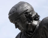 PITTSBURGH, PA - MARCH 7: A statue of Mario Lemieux stands in front of the Consol Energy Center during the unveil of the Mario Lemieux statue on March 7, 2012 in Pittsburgh, Pennsylvania. (Photo by Justin K. Aller/Getty Images)