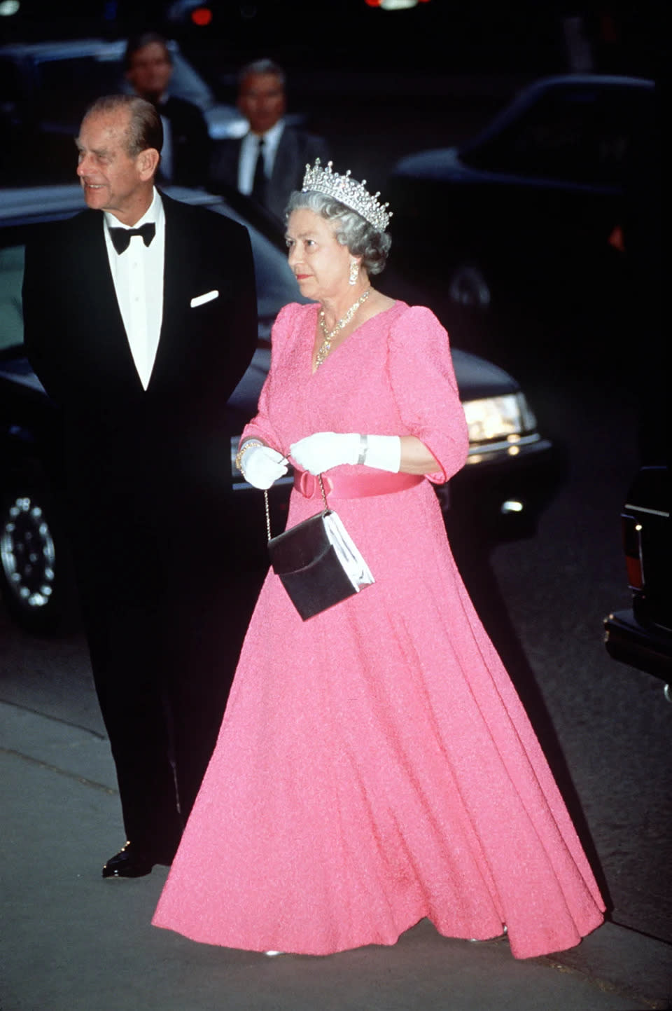 Die Queen bei einem Bankett in Ungarn. (Bild: Getty Images)